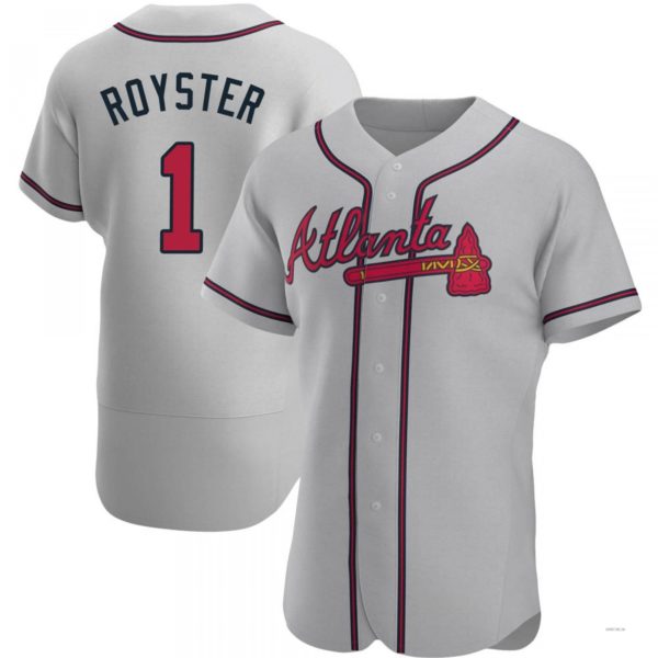 Atlanta Braves #1 Jerry Royster Gray Road Jersey Stitches Baseball Jerseys